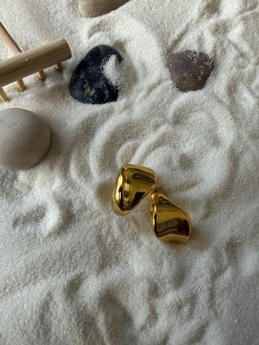 J. Crew Polished Gold Sculptural Clip-On Earrings